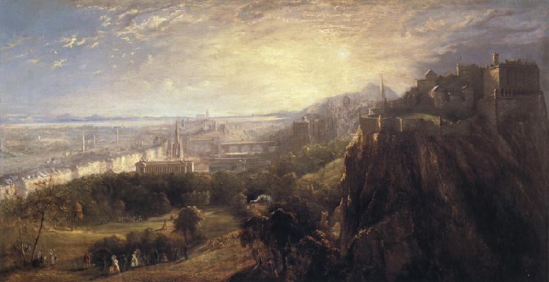 David Octavius Hill A View of Edinburgh from North of the Castle Norge oil painting art